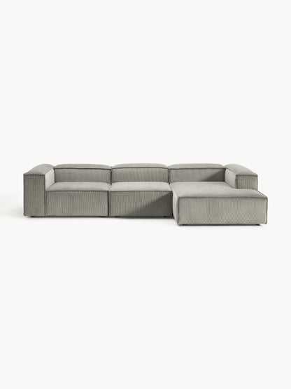 Lennick Modular Corduroy Corner Sofa (4-Seater)