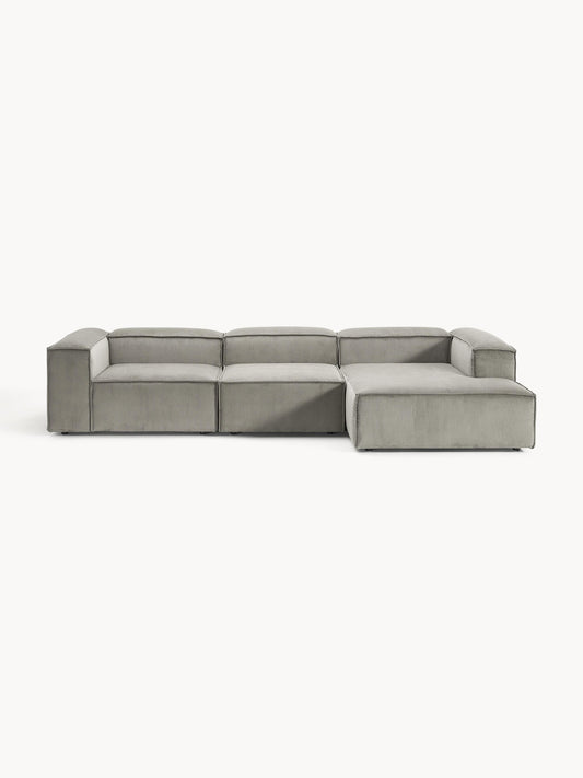 Lennick Modular Corduroy Corner Sofa (4-Seater)