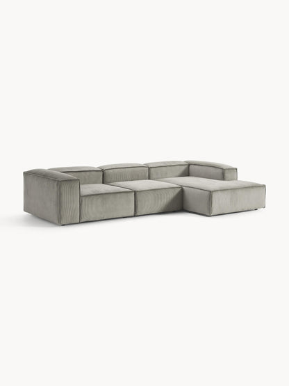 Lennick Modular Corduroy Corner Sofa (4-Seater)