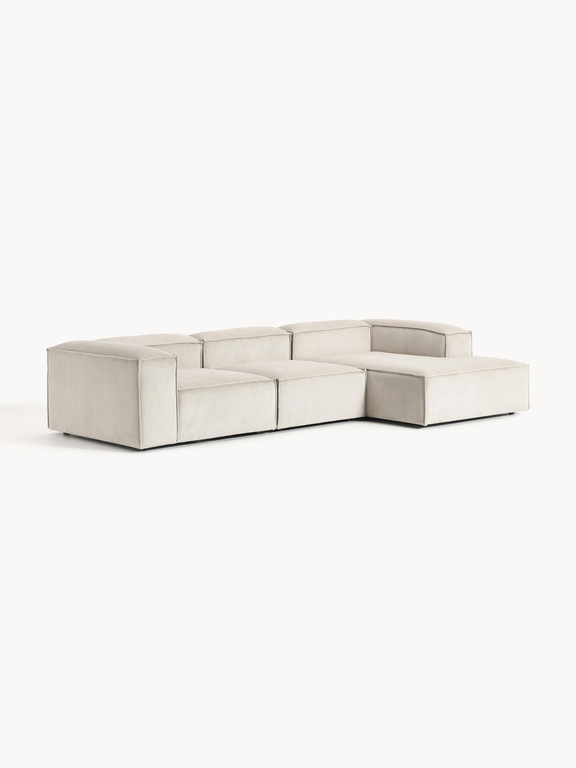 Lennick Modular Corduroy Corner Sofa (4-Seater)