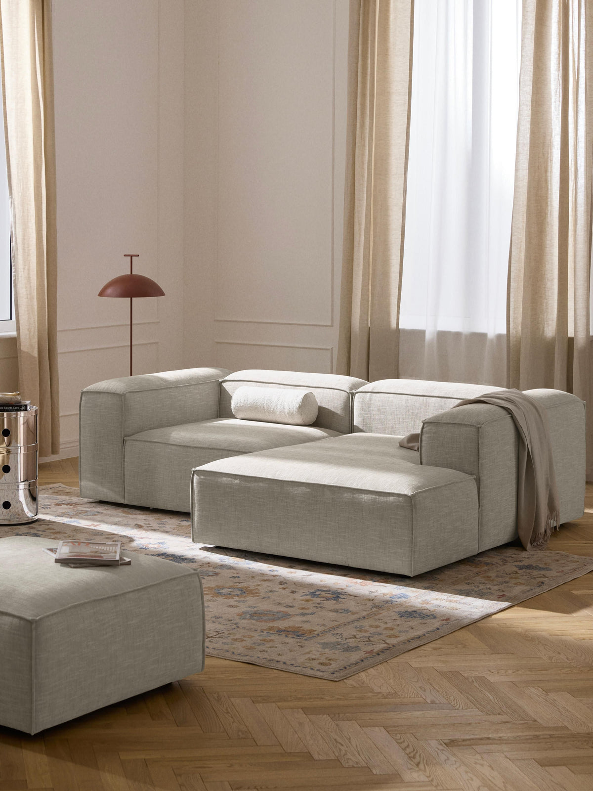 Lennick Modular Corner Sofa (2-Seater) in Linen Blend