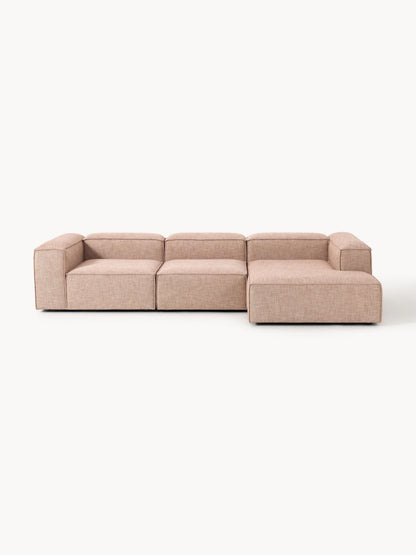 Lennick Modular Corner Sofa in Linen Blend, 4-Seater