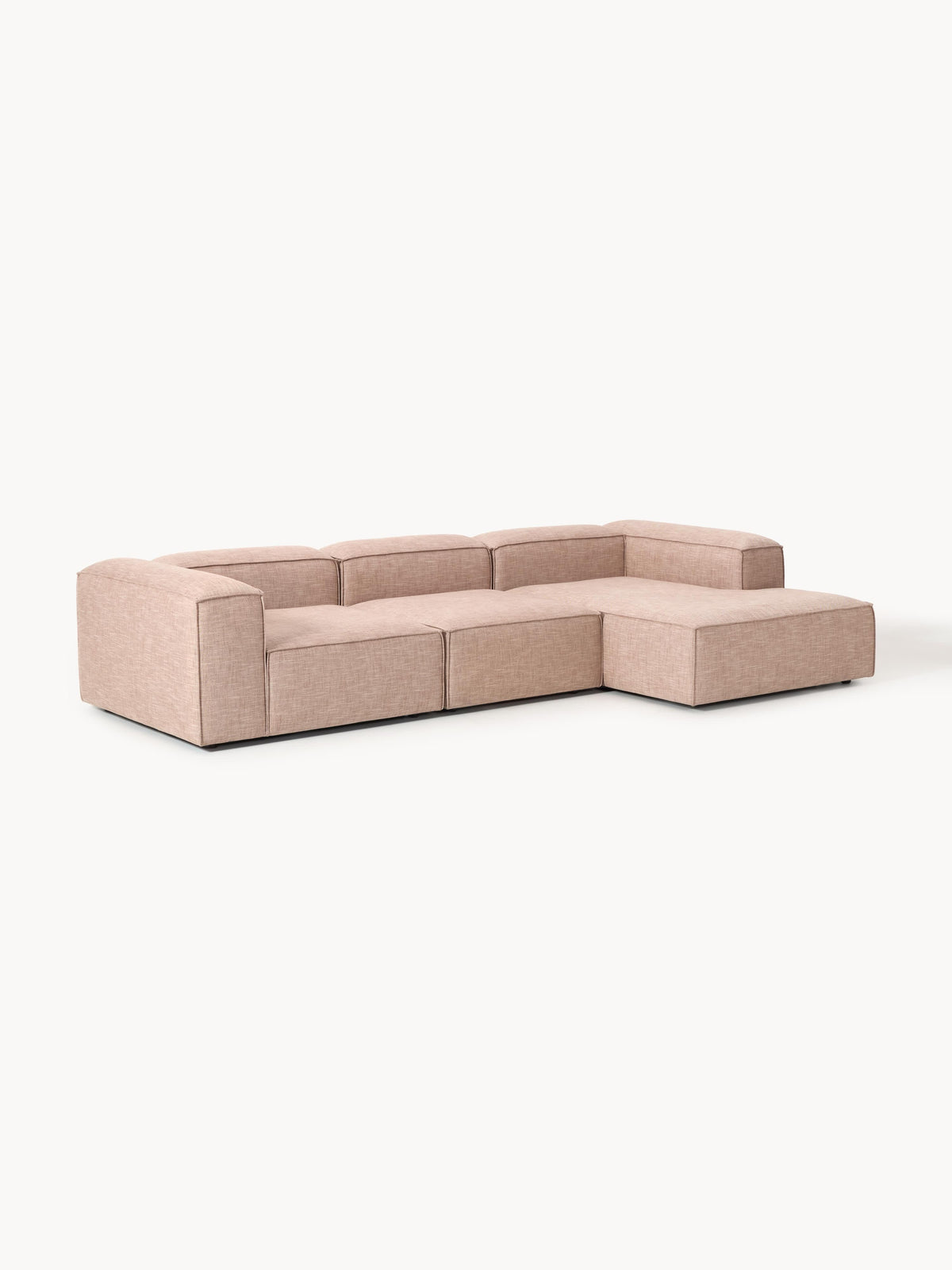 Lennick Modular Corner Sofa in Linen Blend, 4-Seater