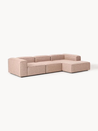 Lennick Modular Corner Sofa in Linen Blend, 4-Seater
