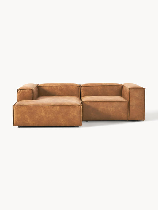 Lennick Modular Leather Corner Sofa (2-Seater)