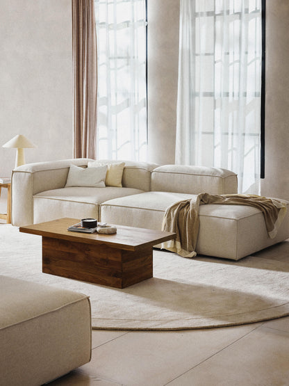 Lennick Modular Linen Blend Ottoman