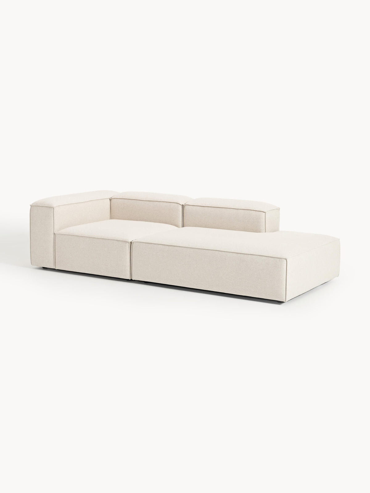 Lennick Modular Linen Blend Ottoman
