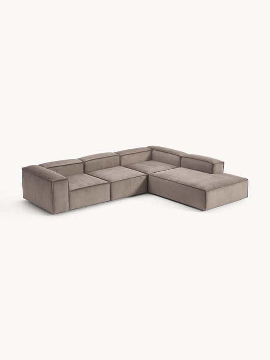 Lennick Modular XL Corduroy Corner Sofa (4-Seater)
