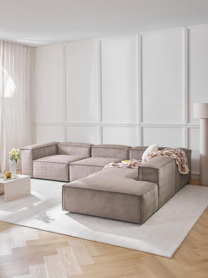 Lennick Modular XL Corduroy Corner Sofa (4-Seater)