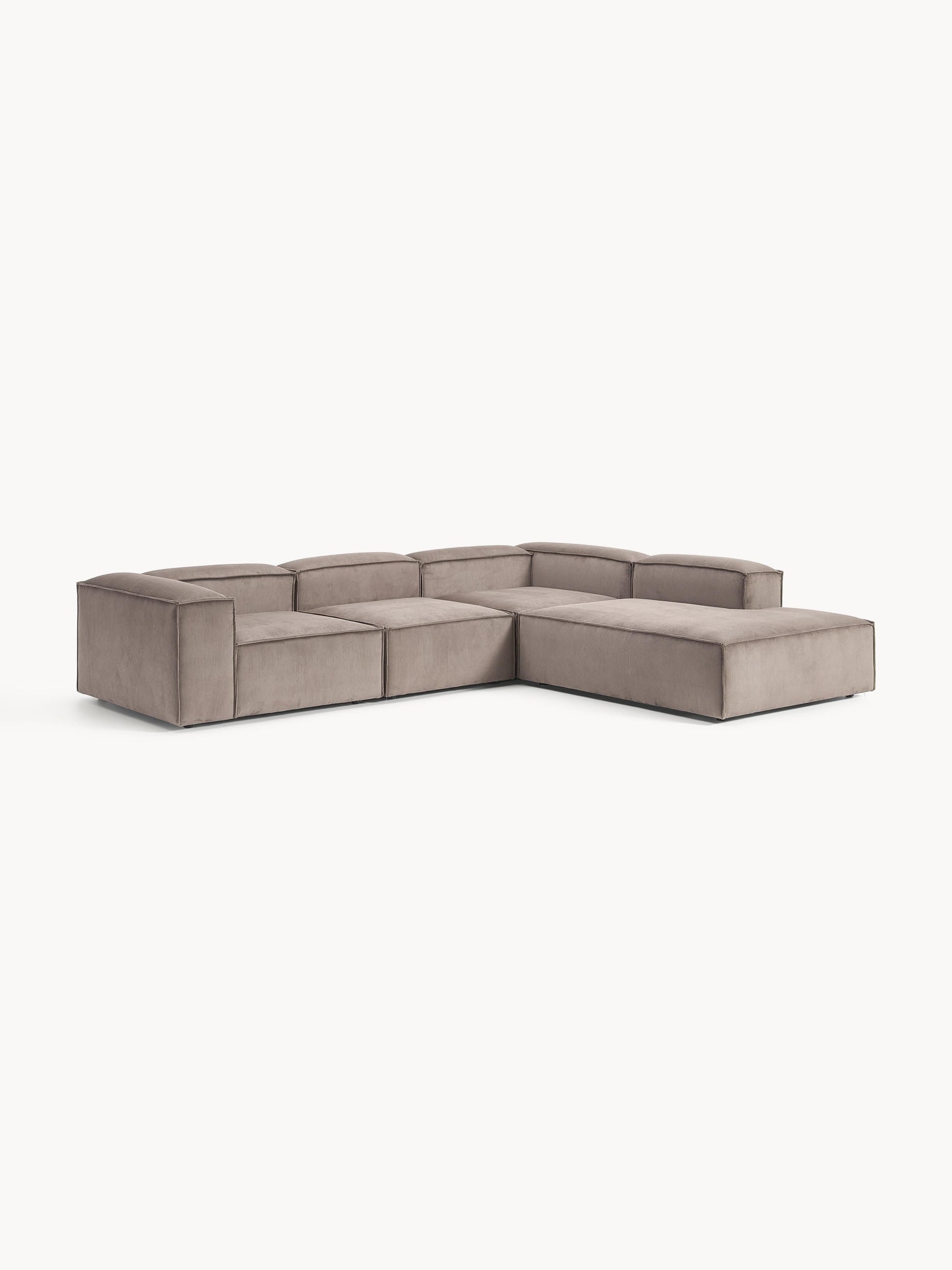 Lennick Modular XL Corduroy Corner Sofa (4-Seater)