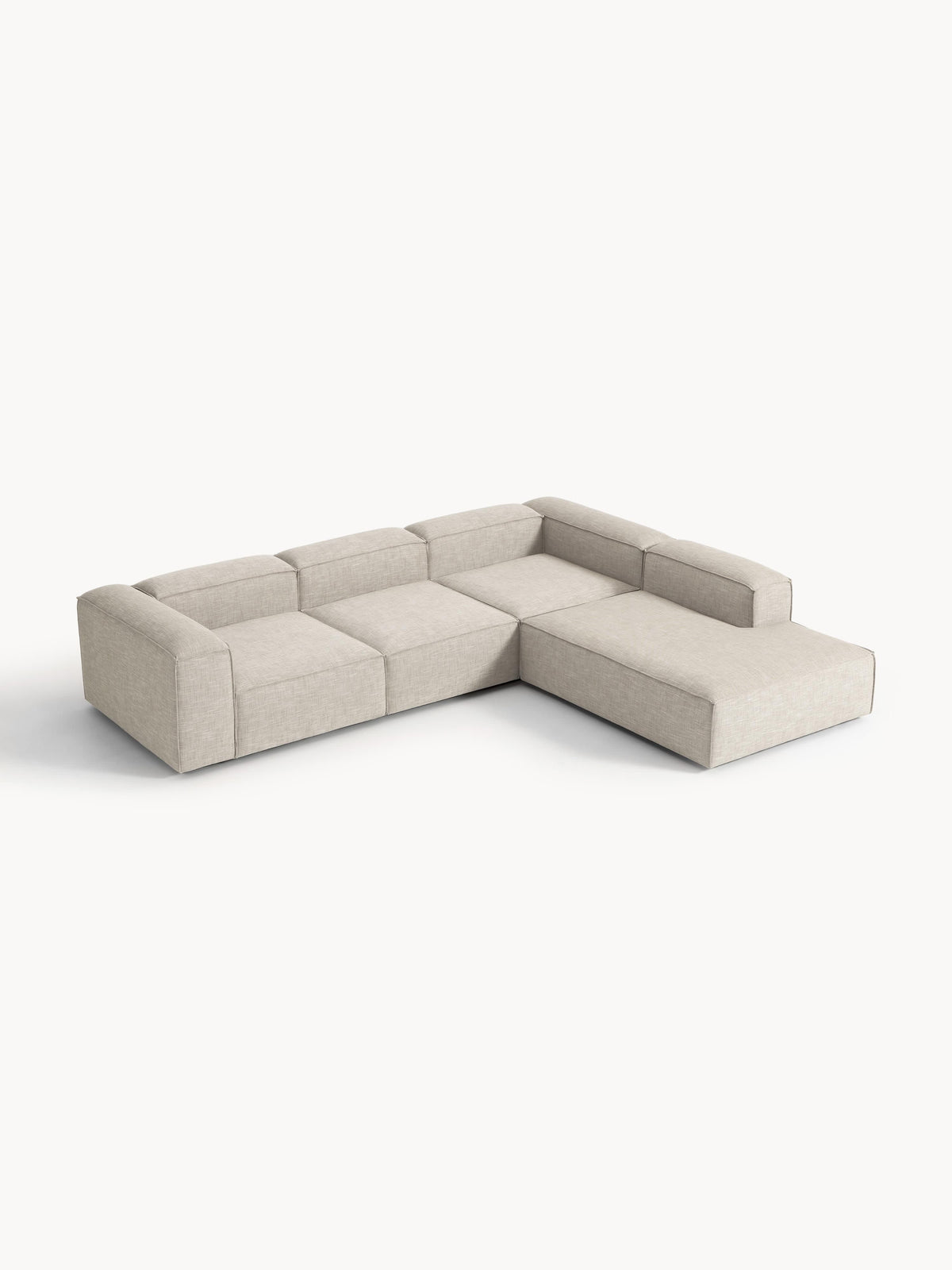 Lennick Modular XL Corner Sofa in Linen Blend (4-Seater)
