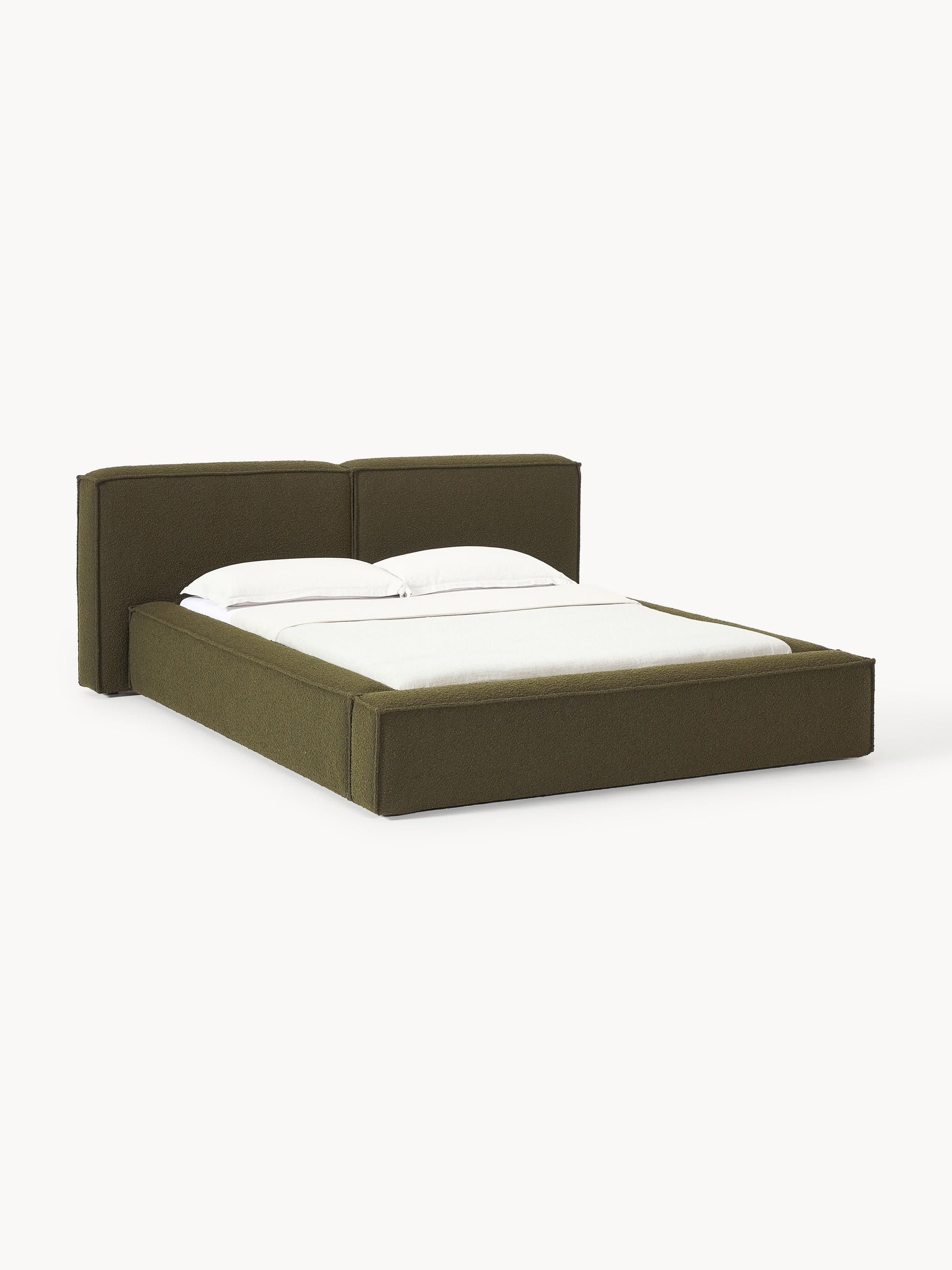 Lennick Upholstered Bouclé Bed with Storage