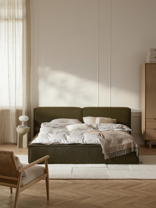 Lennick Upholstered Bouclé Bed with Storage