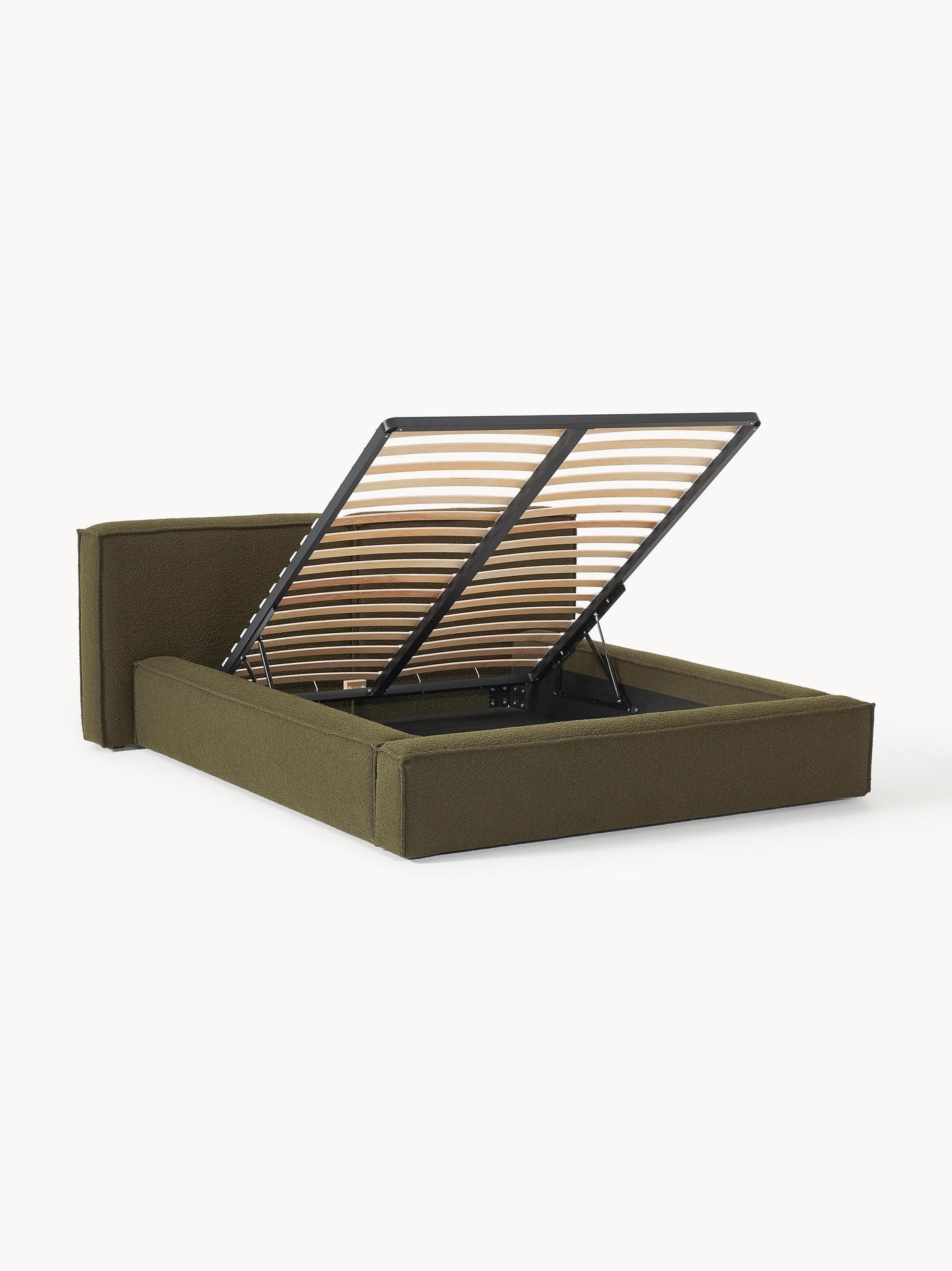Lennick Upholstered Bouclé Bed with Storage