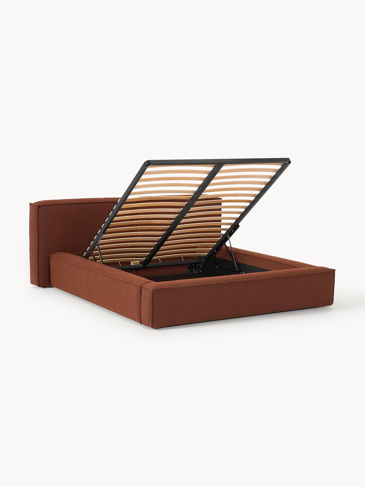 Lennick Upholstered Bouclé Bed with Storage