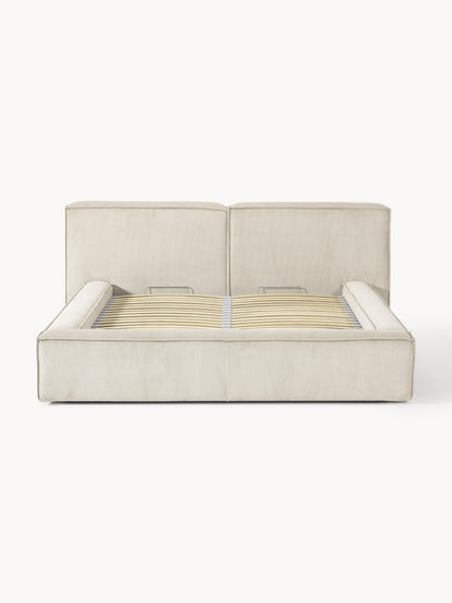 Lennick Upholstered Corduroy Bed with Storage
