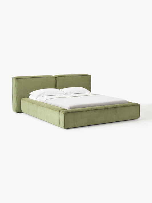 Lennick Upholstered Corduroy Bed with Storage