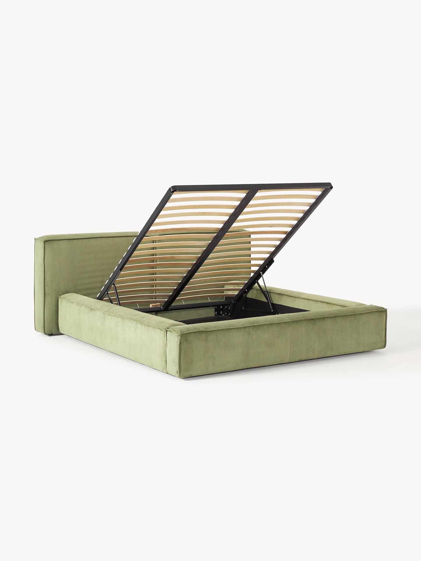 Lennick Upholstered Corduroy Bed with Storage