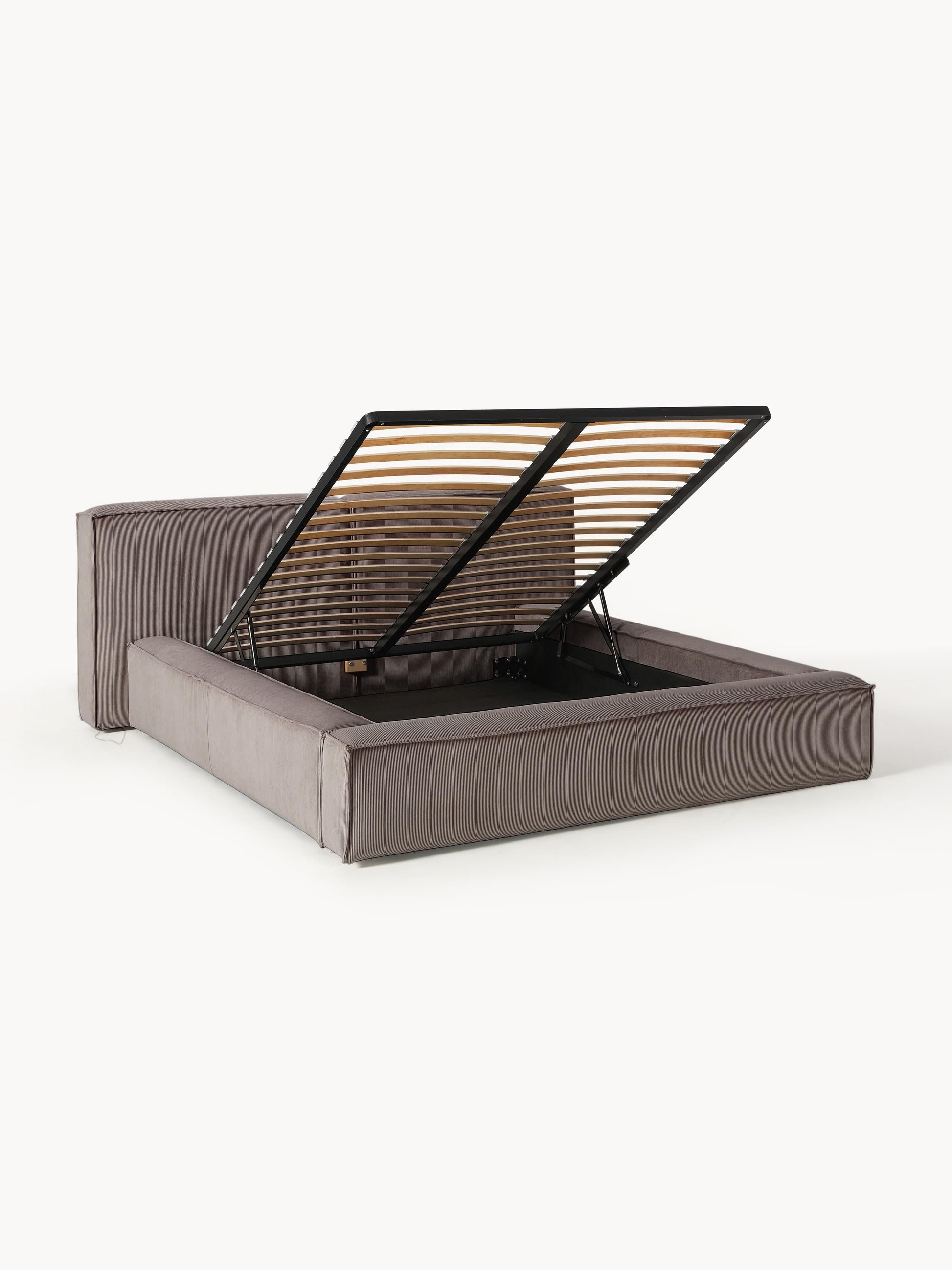 Lennick Upholstered Corduroy Bed with Storage