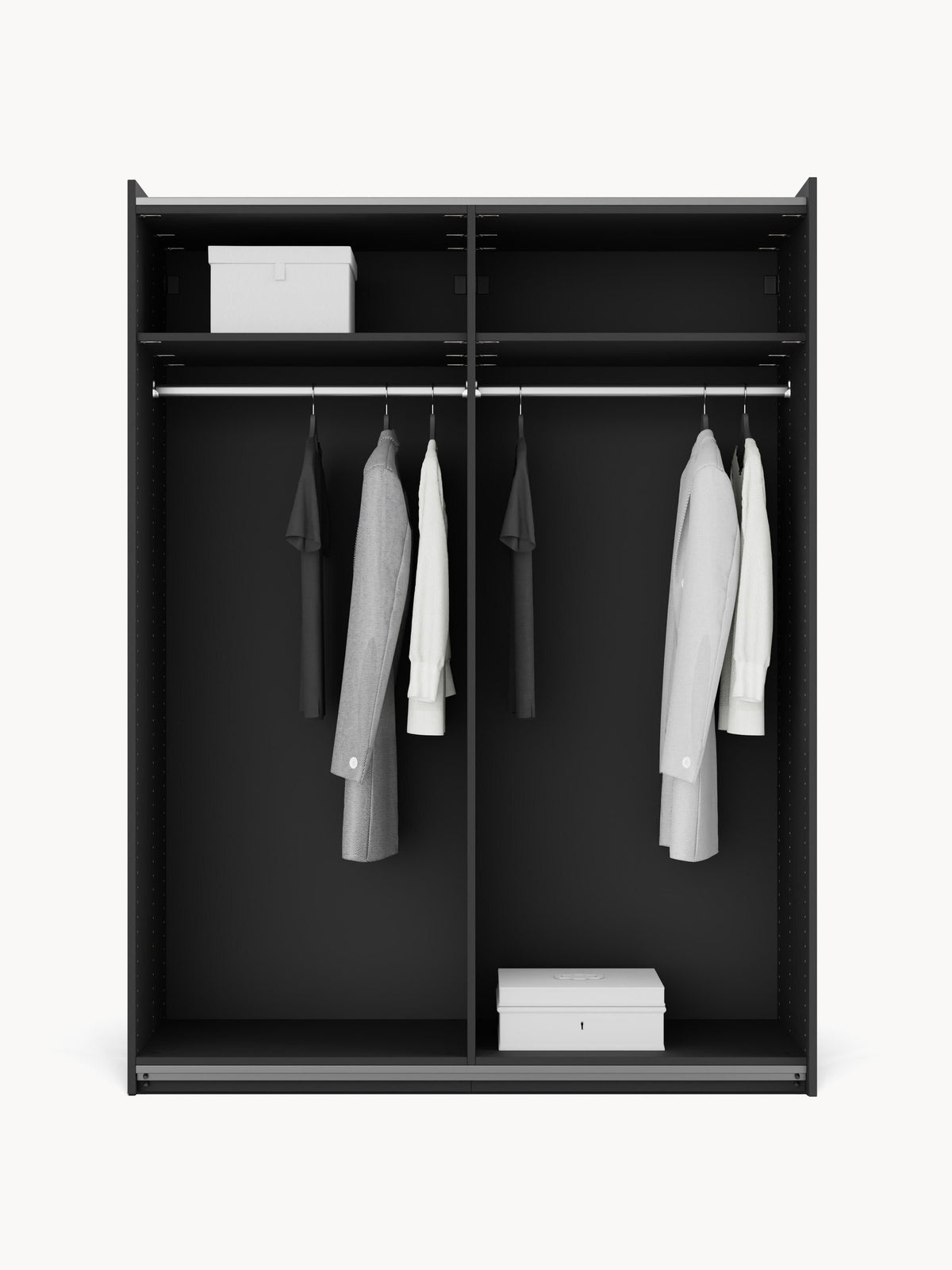 Leonzo Modular Sliding-Door Wardrobe, 150 cm Wide, in Various Sizes