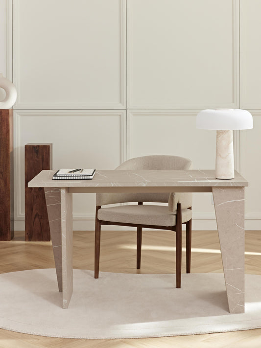 Liando Desk in Travertine Look
