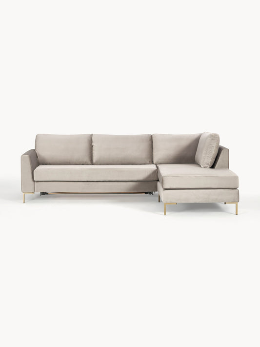 Lunanne 3-Seater Velvet Sofa Bed with Mattress