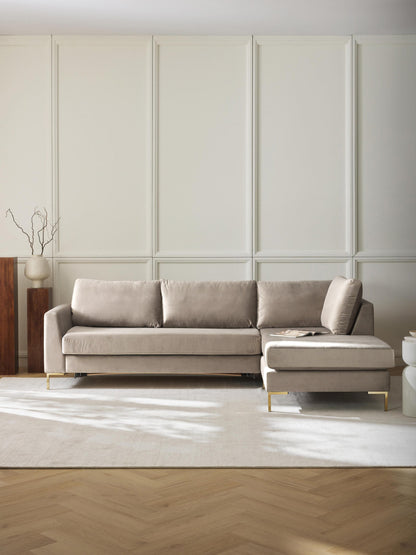 Lunanne 3-Seater Velvet Sofa Bed with Mattress