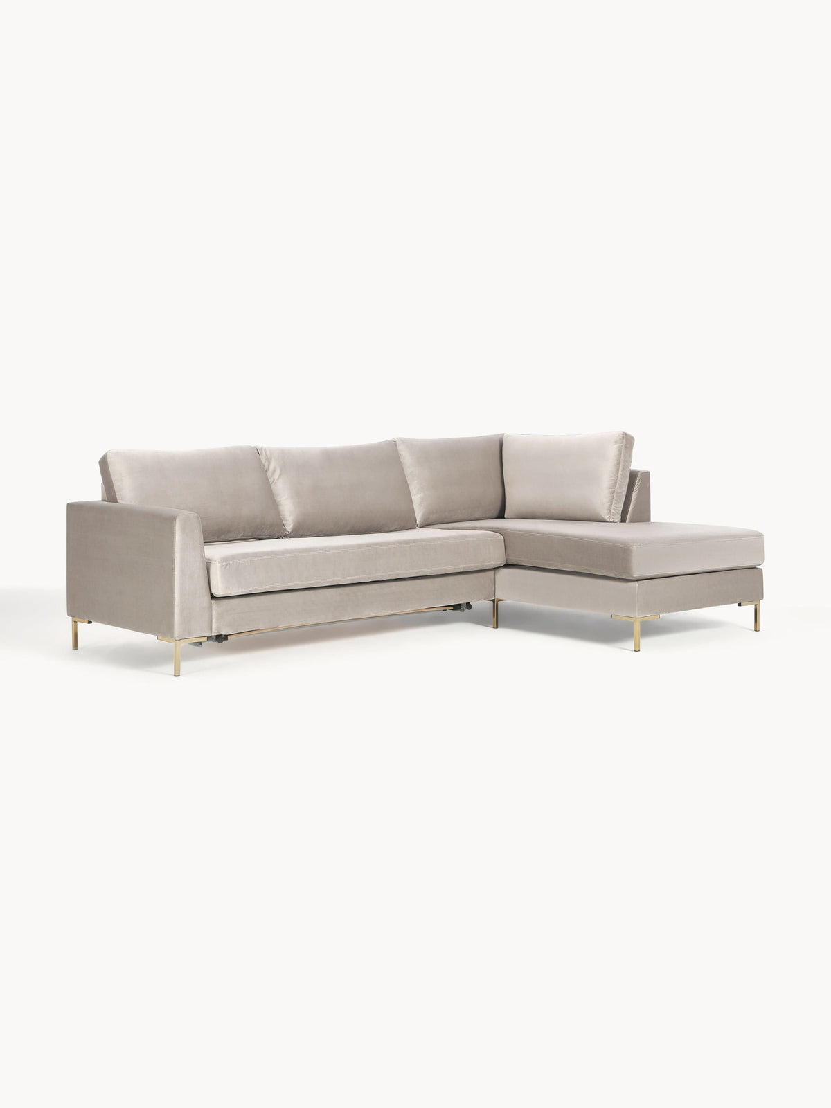 Lunanne 3-Seater Velvet Sofa Bed with Mattress