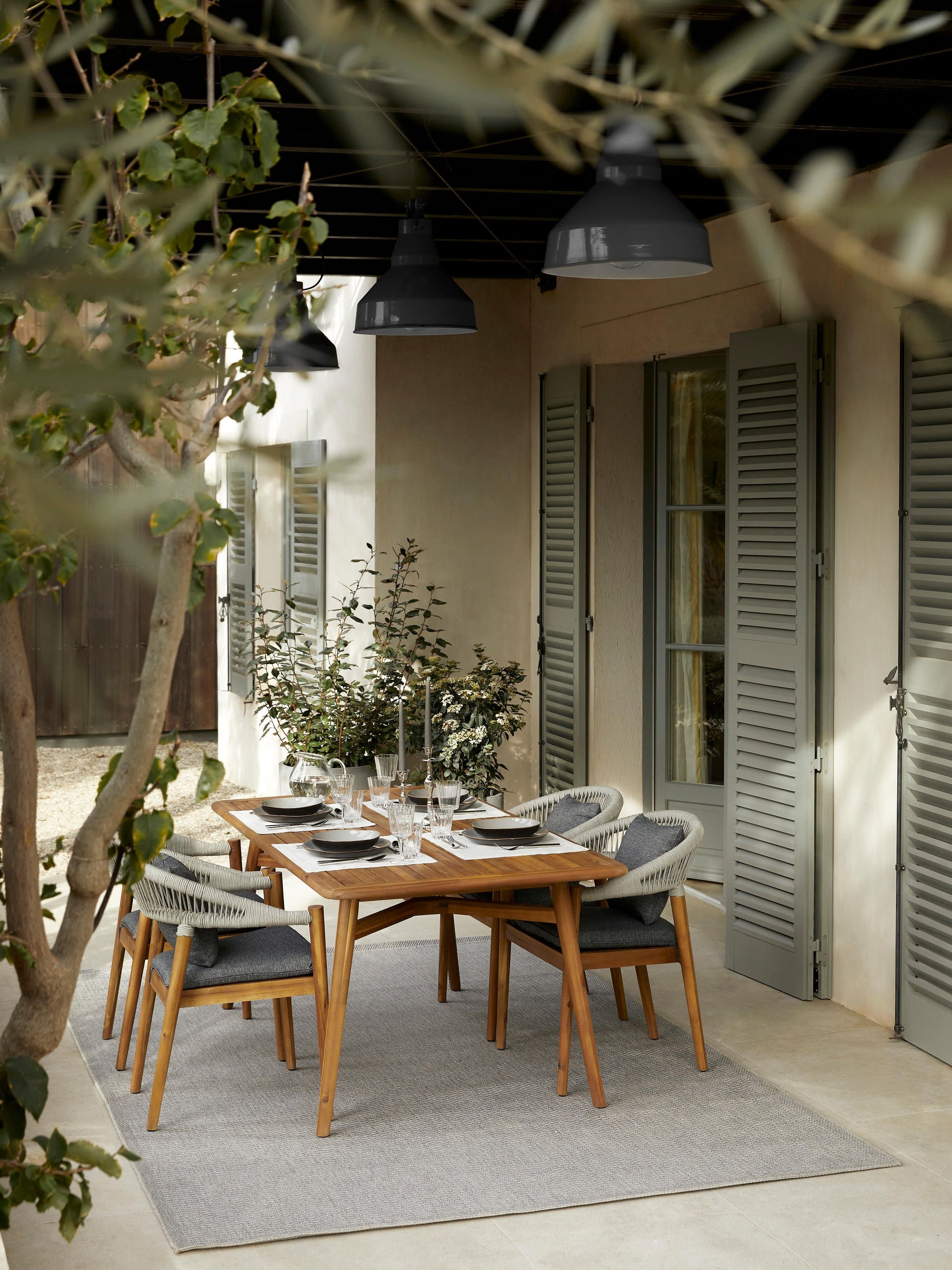 Marcino Acacia Wood Garden Table, 180 x 90 cm