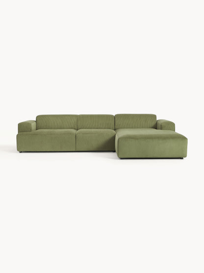 Melisa Corduroy Corner Sofa (4-Seater)