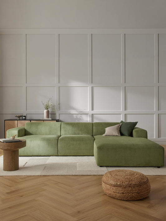 Melisa Corduroy Corner Sofa (4-Seater)