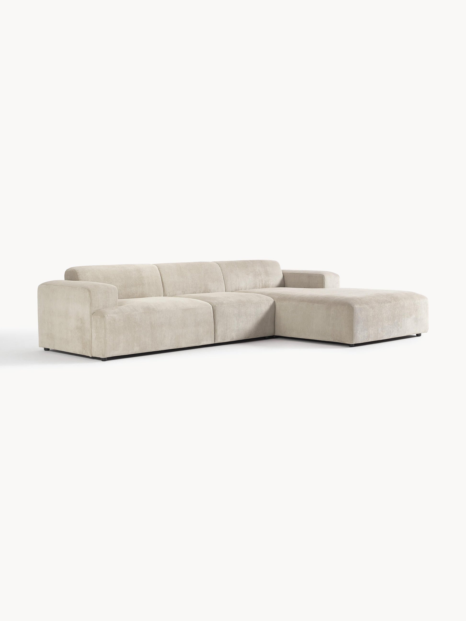 Melisa Corduroy Corner Sofa (4-Seater)