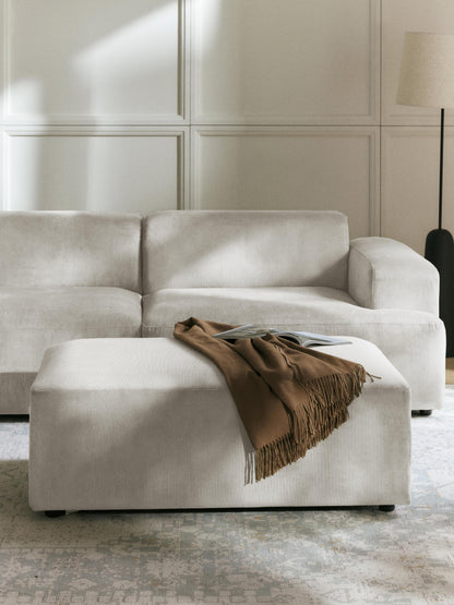 Melisa Corduroy XL Ottoman, W 116 x D 72 cm