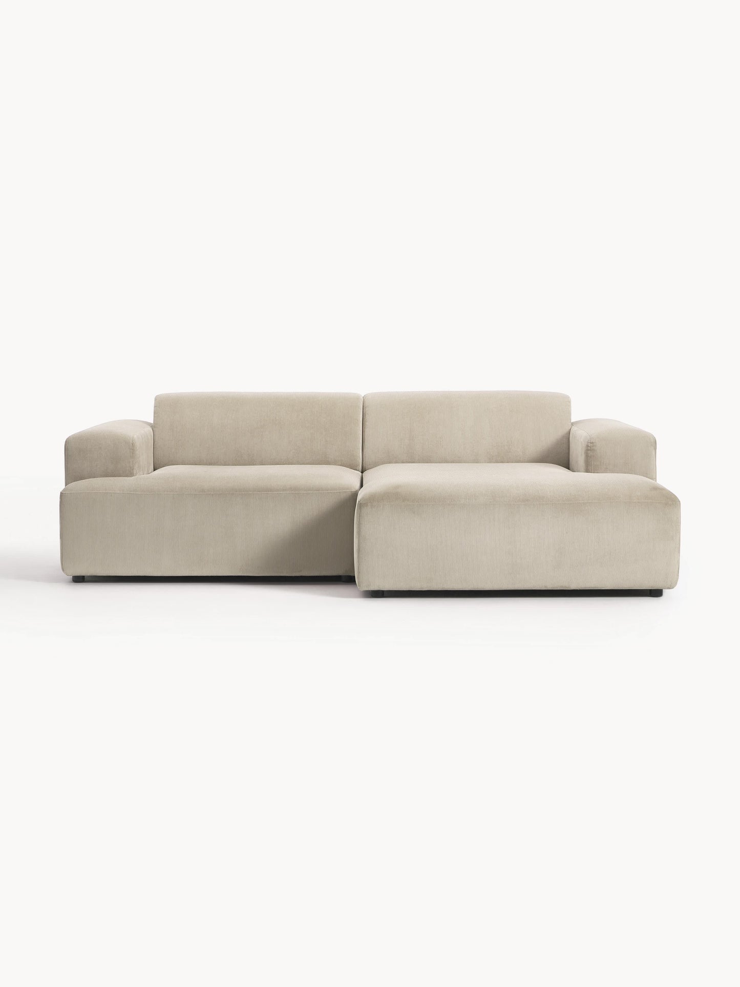 Melisa Corner Sofa in Corduroy, 3-Seater