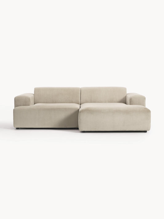 Melisa Corner Sofa in Corduroy, 3-Seater