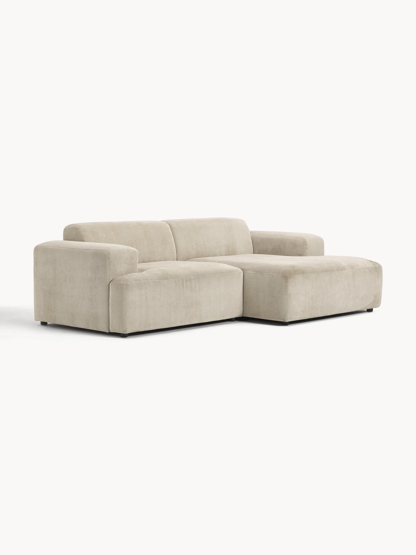 Melisa Corner Sofa in Corduroy, 3-Seater