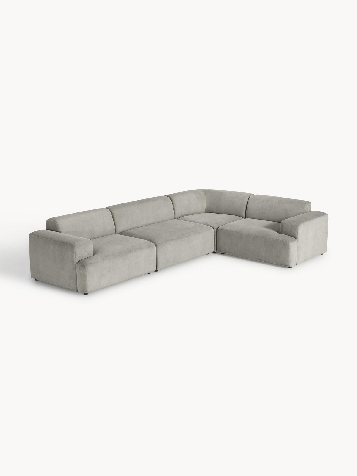 Melisa Large Corduroy Corner Sofa (4-Seater)
