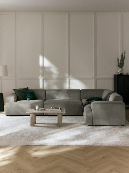 Melisa Large Corduroy Corner Sofa (4-Seater)