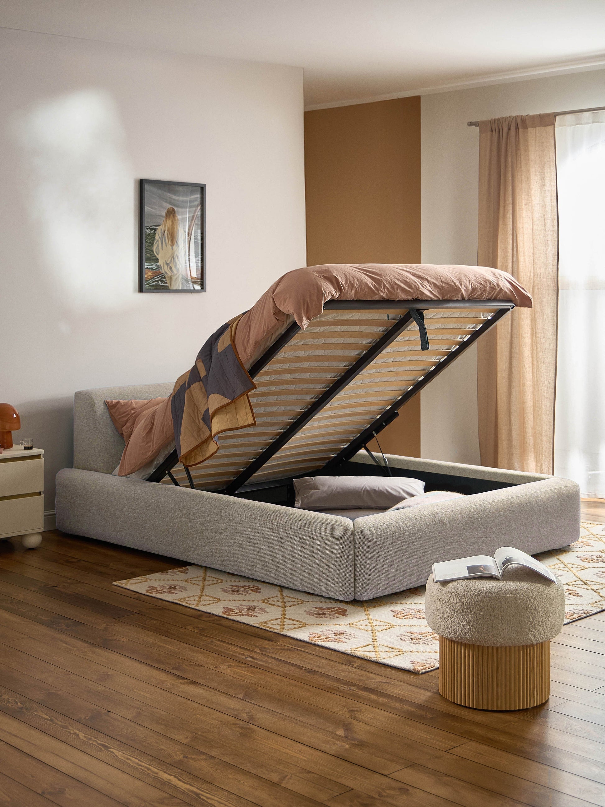 Melisa Upholstered Storage Bed