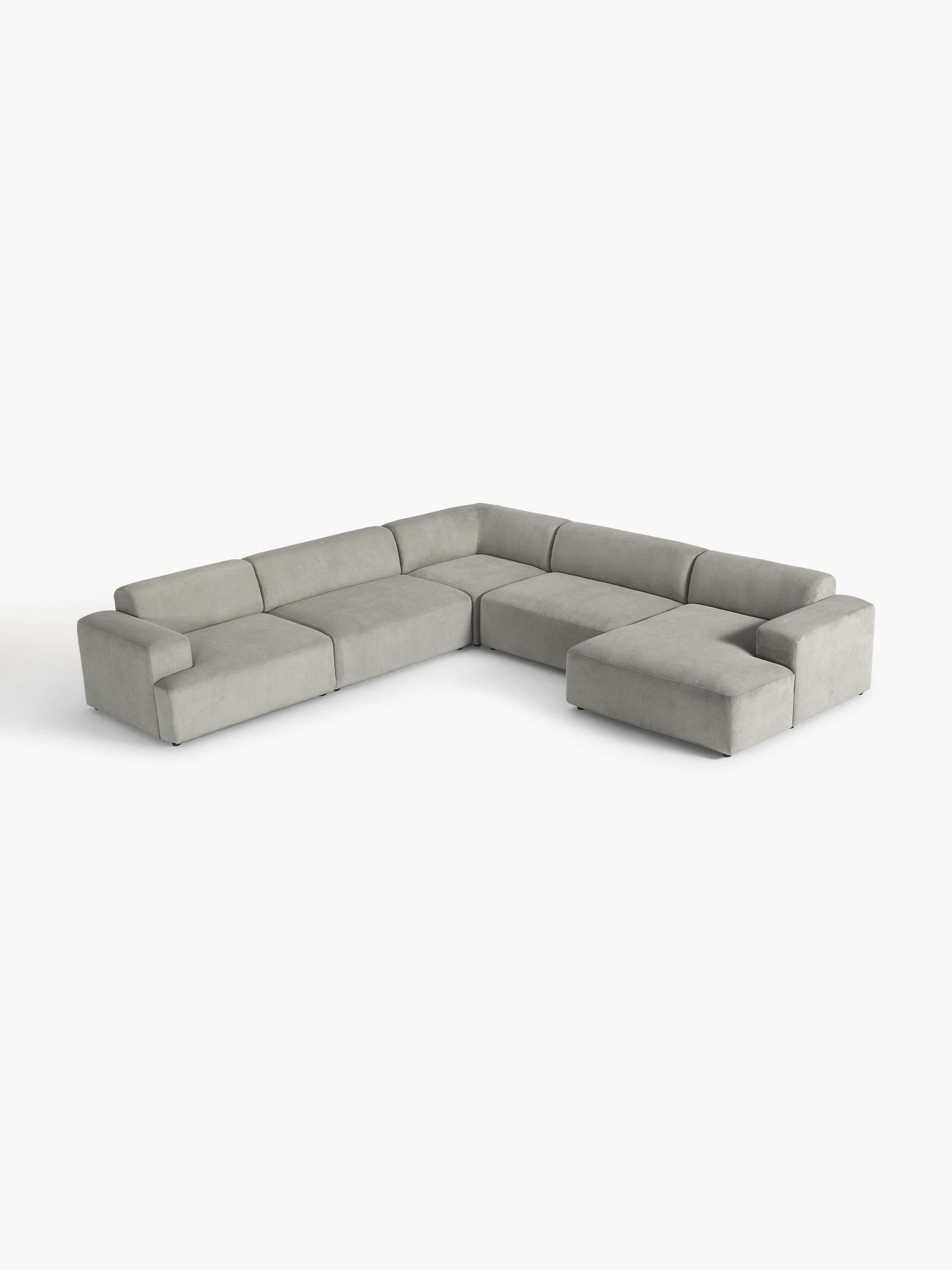 Melisa XL Corduroy Corner Sofa