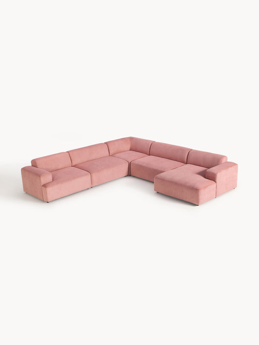Melisa XL Corduroy Corner Sofa