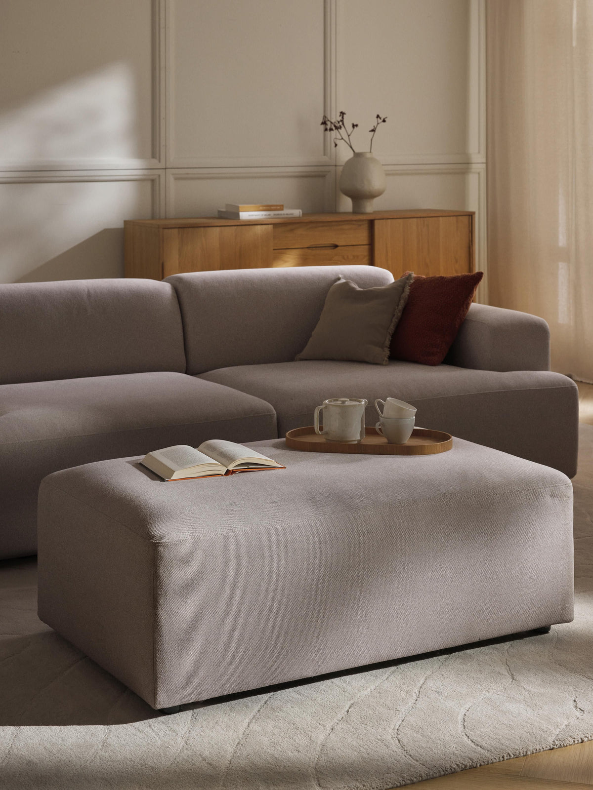 Melisa XL Ottoman, W 116 x D 72 cm