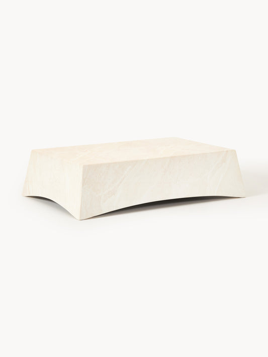 Mohara Indoor & Outdoor Coffee Table in Travertine Look, W 120 cm