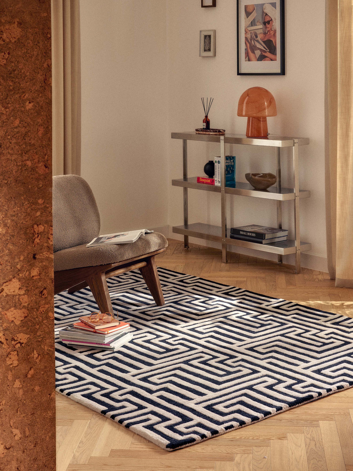Montara Hand-Tufted Wool Rug with Raised High-Low Texture