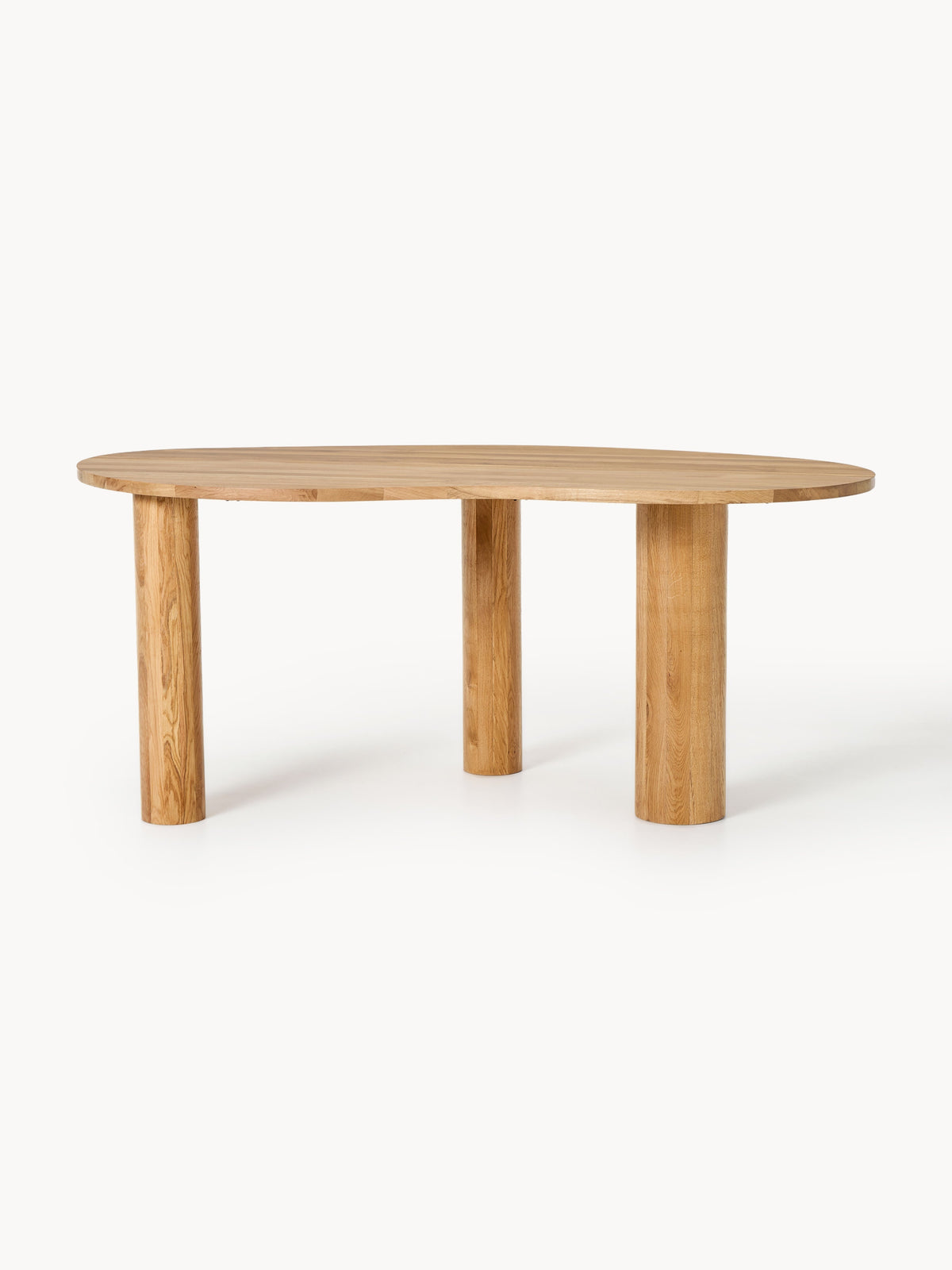 Narutta Dining Table in Oak with Organic Shape, in Various Sizes