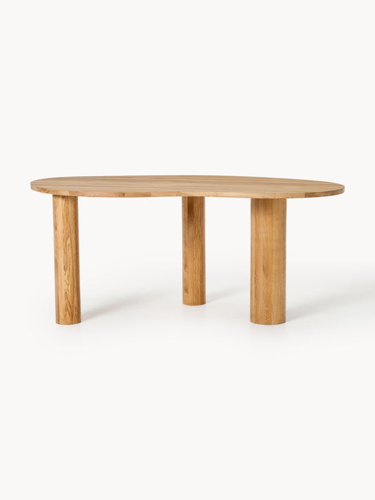 Narutta Dining Table in Oak with Organic Shape, in Various Sizes