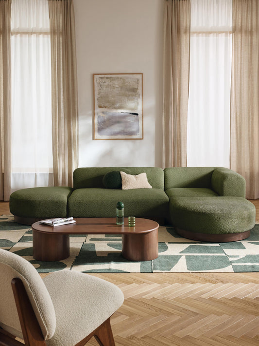 Natera Modular Corner Sofa in Teddy Bouclé