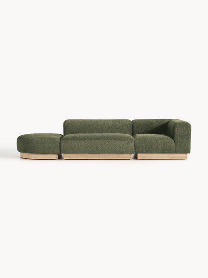 Natera Modular Ottoman in Teddy Bouclé with Stool (Left/Right)