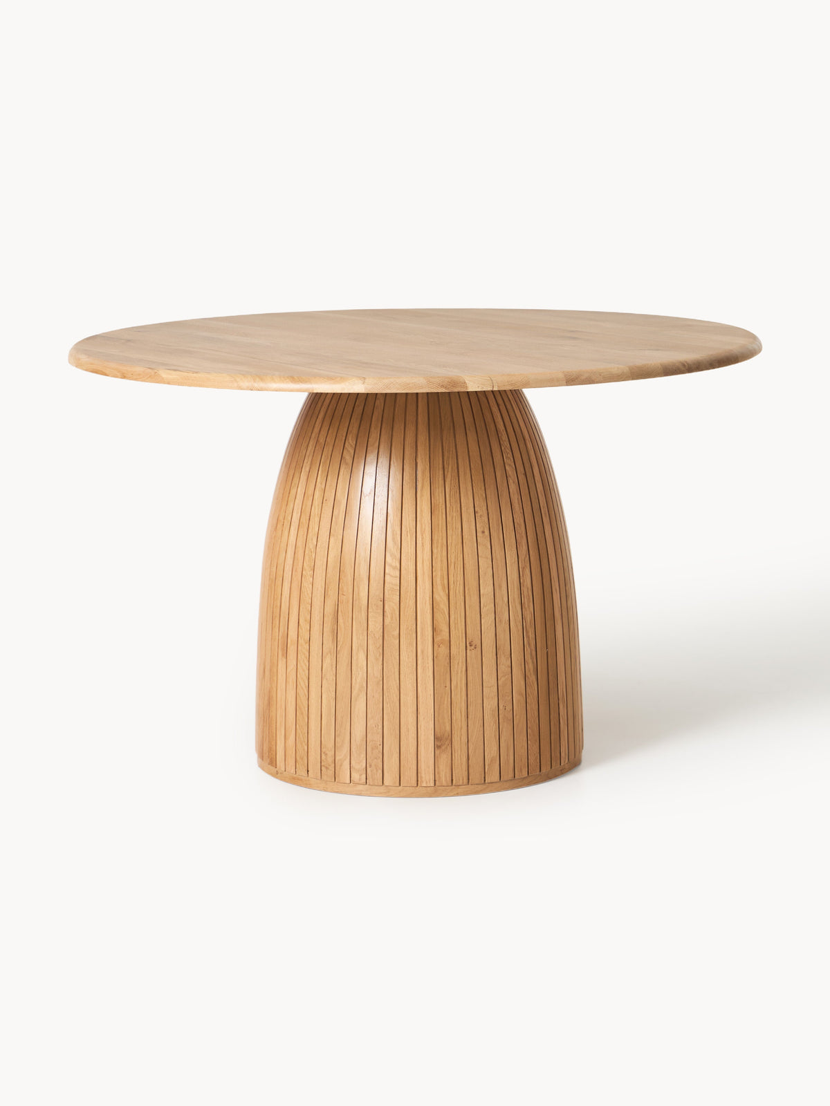 Nellow Round Dining Table with Fluted Texture, in Various Sizes