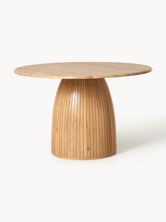 Nellow Round Dining Table with Fluted Texture, in Various Sizes